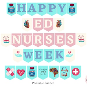 Emergency Nurses Week Printable Banner, ED Nurse Week Sign, Emergency Nurse Appreciation Week, ED Nurses Week, Emergency Room, Nurse Week