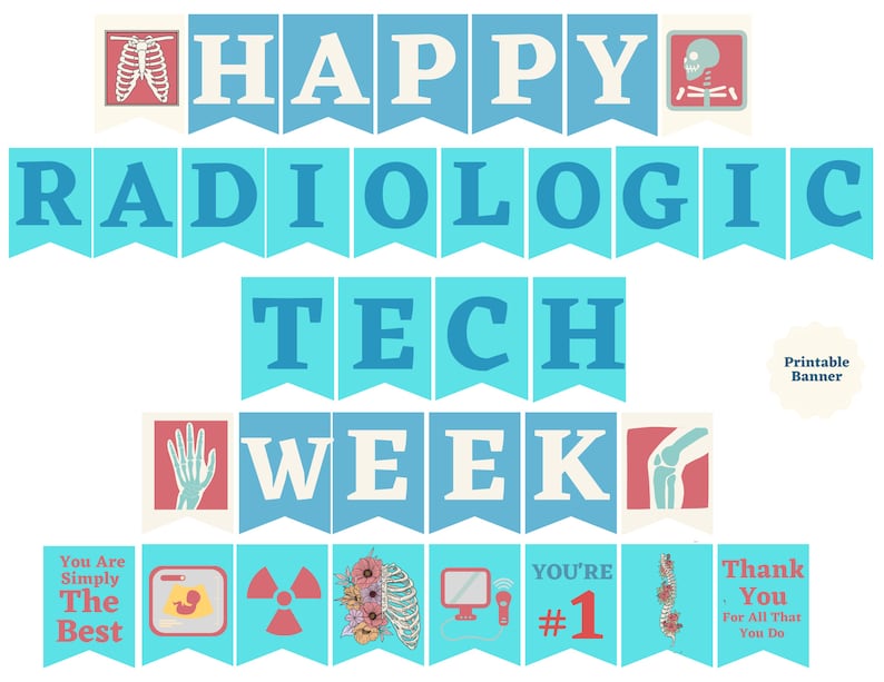 Radiologic Tech Week Printable Banner Radiology Tech Week Etsy