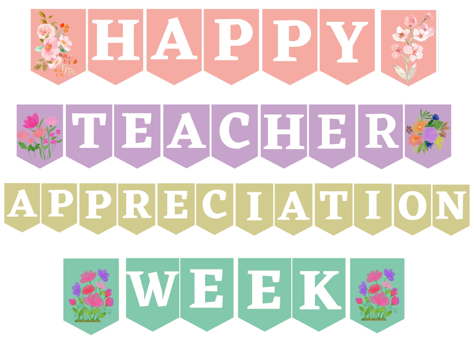 Teacher Appreciation Banner Printable / Printable Teacher Appreciation ...