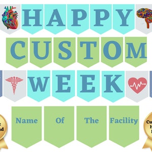 Custom Hospital Clinics Medical Printable Banner | Hand-drawn Doctor Nurse Medical Appreciation Week | Hospitals Clinics Party Decor