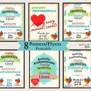 "Actity Professionals Week Printable Bundle / Aktivitäts-Profis Woche Plakate / Geschenk zum Hobbygärtner