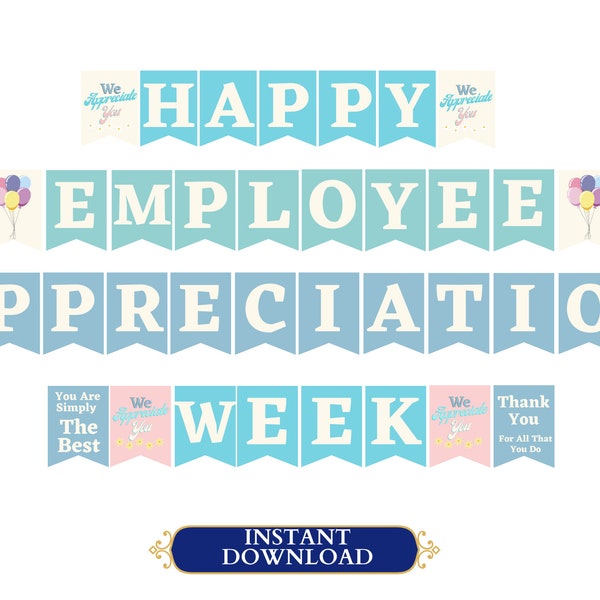 Employee Appreciation Week Printable Banner, Happy Employee Appreciation Week Sign, Employee Appreciation, Best Employee Recognition