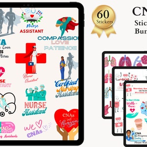 cna Stickers CNA Note-taking Nursing Assistant CNA Pre-Cropped Stickers iPad Goodnotes CNA Life Digital Download cna png image 1