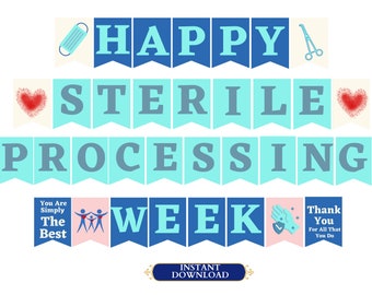 Sterile Processing Week Printable Sign, SPD Week, Central Service Week, Sterile Processing Week Banner, Sterile Processing Appreciation, SPD
