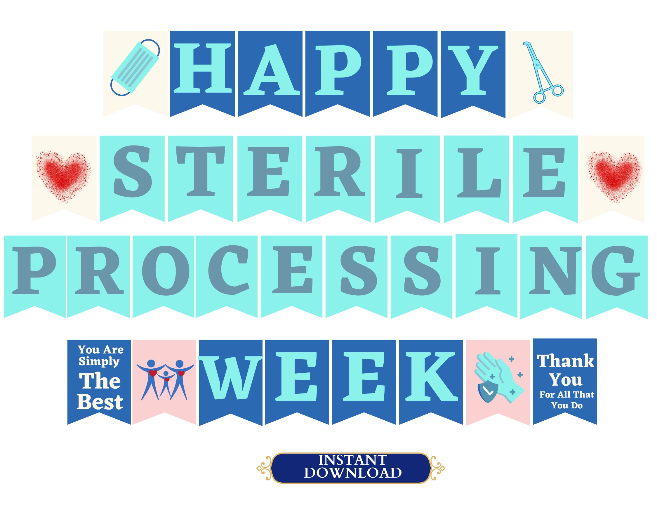 Sterile Processing Tech Week Printable Gift Tags SPD Tech 