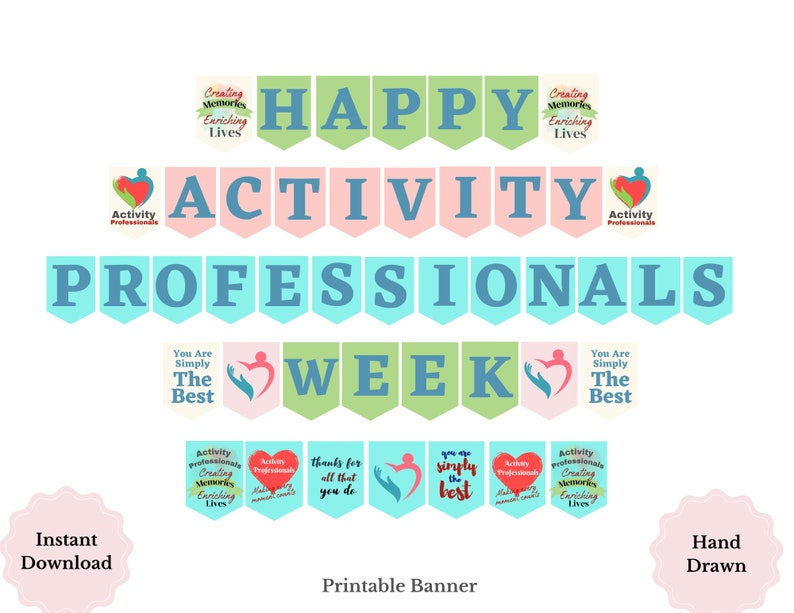 Activity Professionals Day Printable Banner, Activity Professionals