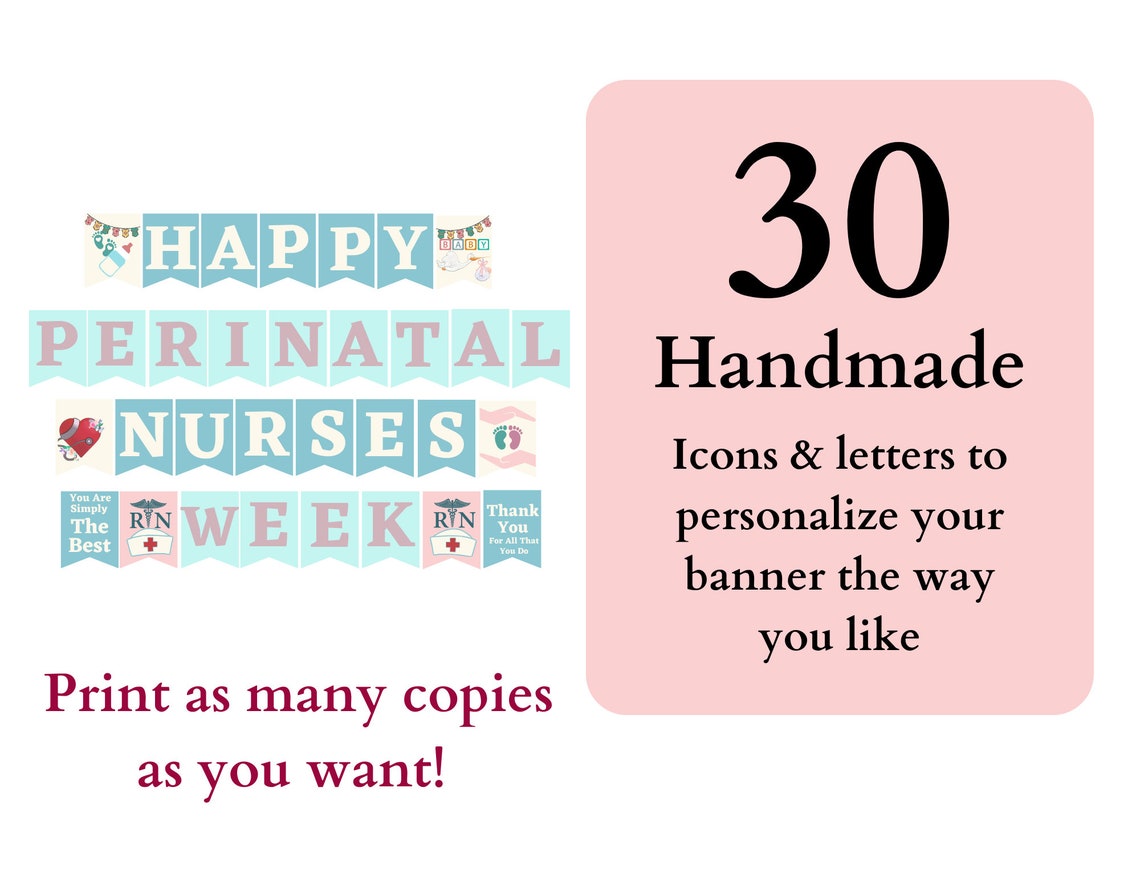 Perinatal Nurses Week Printable Banner, Perinatal Nurse Week Sign