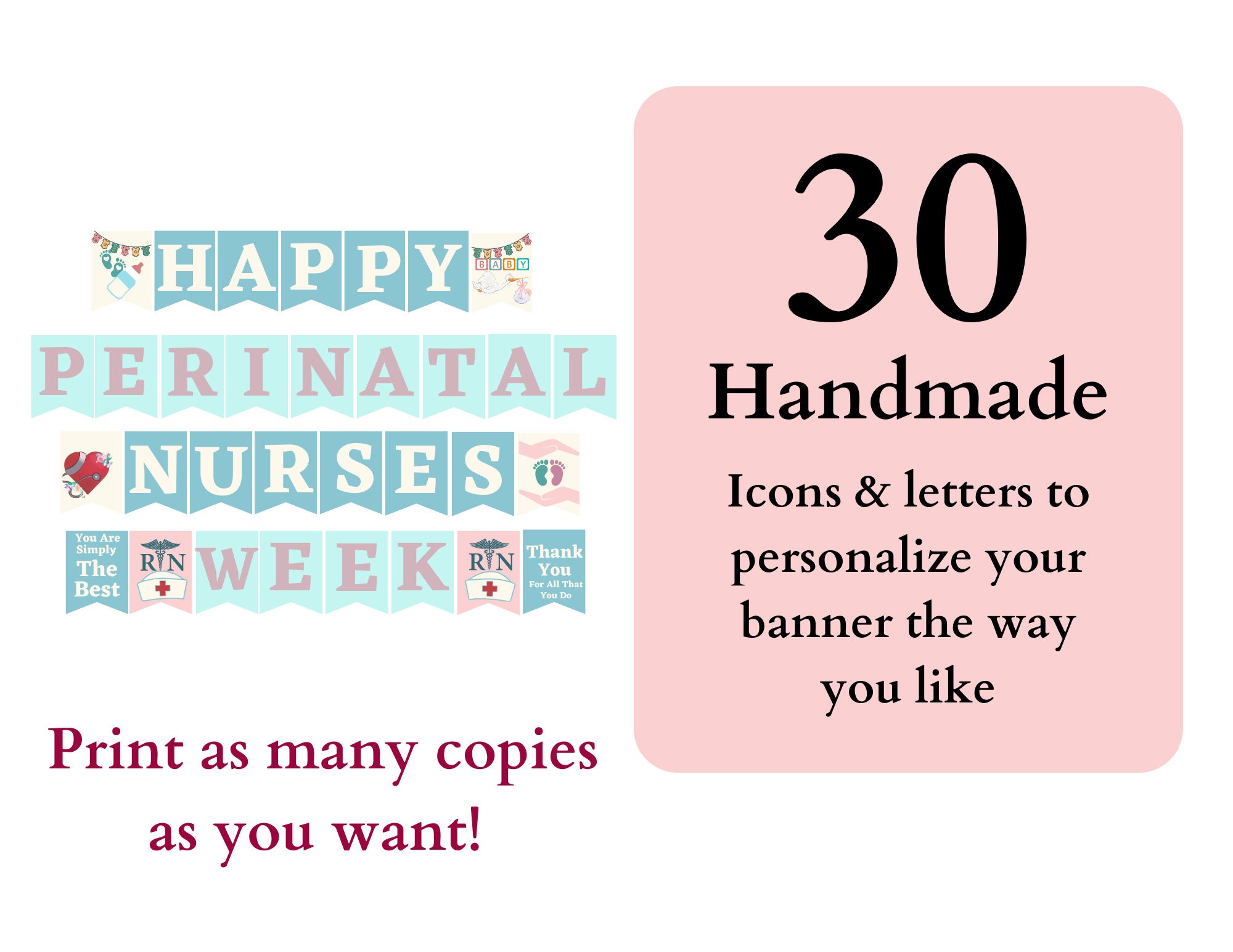 Perinatal Nurses Week Printable Banner, Perinatal Nurse Week Sign