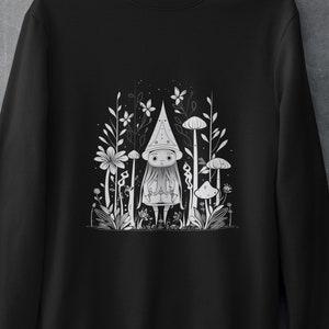 Cottagecore Gnome Sweatshirt | Goblincore Gnome Sweatshirt | Fae Forest Sweatshirt | Cute Gnome Sweater