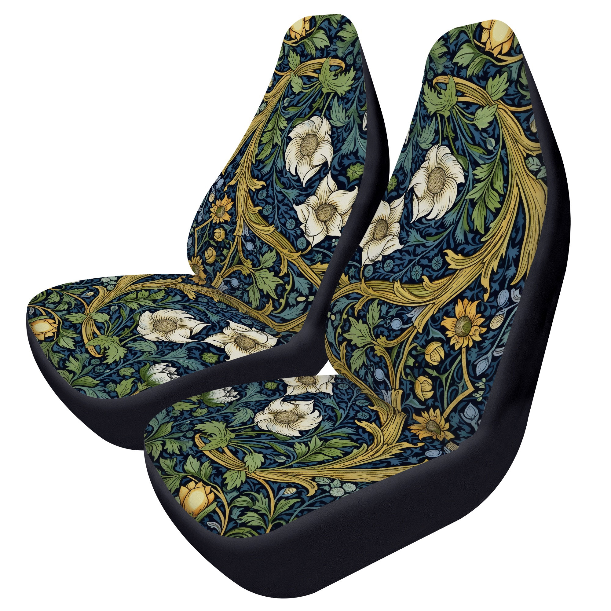 Discover Cottagecore Botanical Wildflower Car Seat Covers, Witchy Boho Floral Seat Protectors and Vehicle Decor, Cottagecore Car Interior Decor