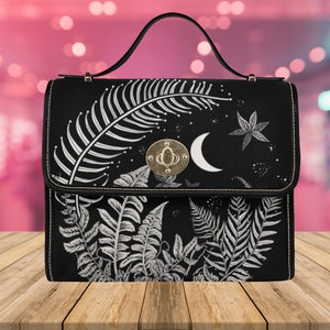 Witch satchel bag | cottagecore satchel | Goth Mushroom Satchel | Cottagecore witch canvas satchel bag | Cross body satchel | Goth purse