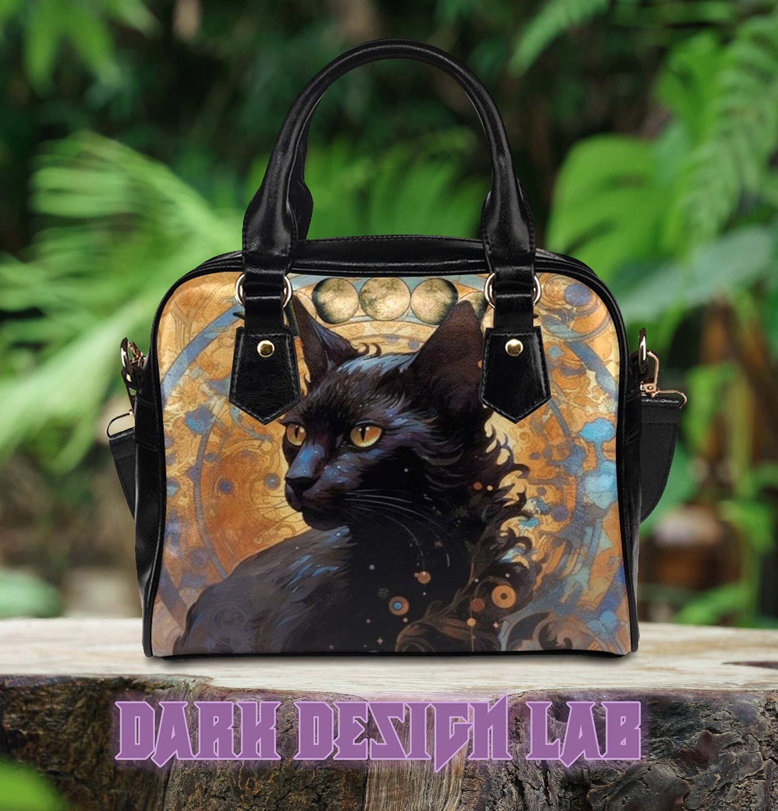 Witchy Black Cat Handbag Goth Witchy Cat Crossbody Purse Vegan Leather Goth Hand Bag Decorative Witch Bag Cat Handbag Black Cat Purse Etsy Ireland