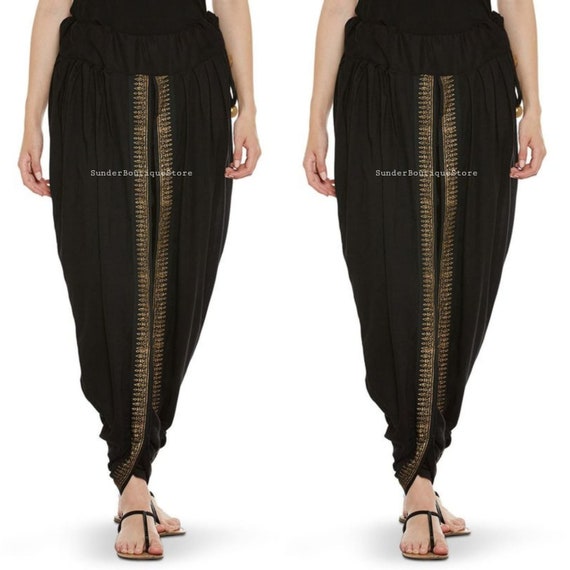 Buy Black Crepe Embroidered Floral Plunge V Hand Jacket And Dhoti Pant Set  For Women by Izzumi Mehta Online at Aza Fashions.