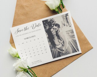 Modern Calendar Save The Date Template