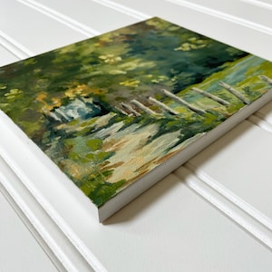 Original Oil Painting, Country Path, Signed by Artist - 8x10 Modern Landscape