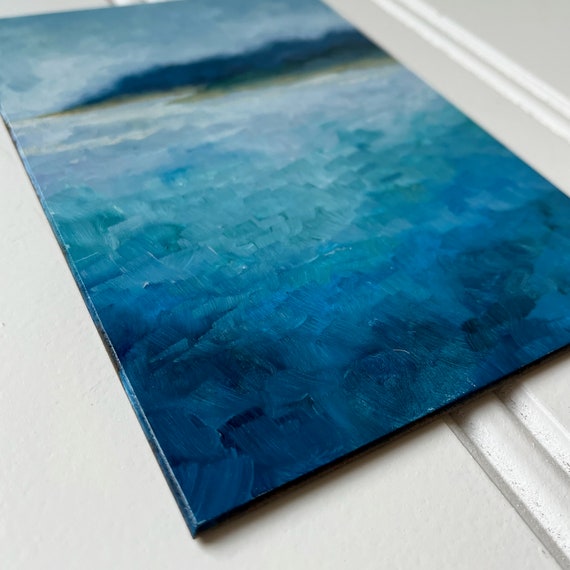 【P30号】good blue(call) 油絵 oil painting original_oil_wave_painting_120