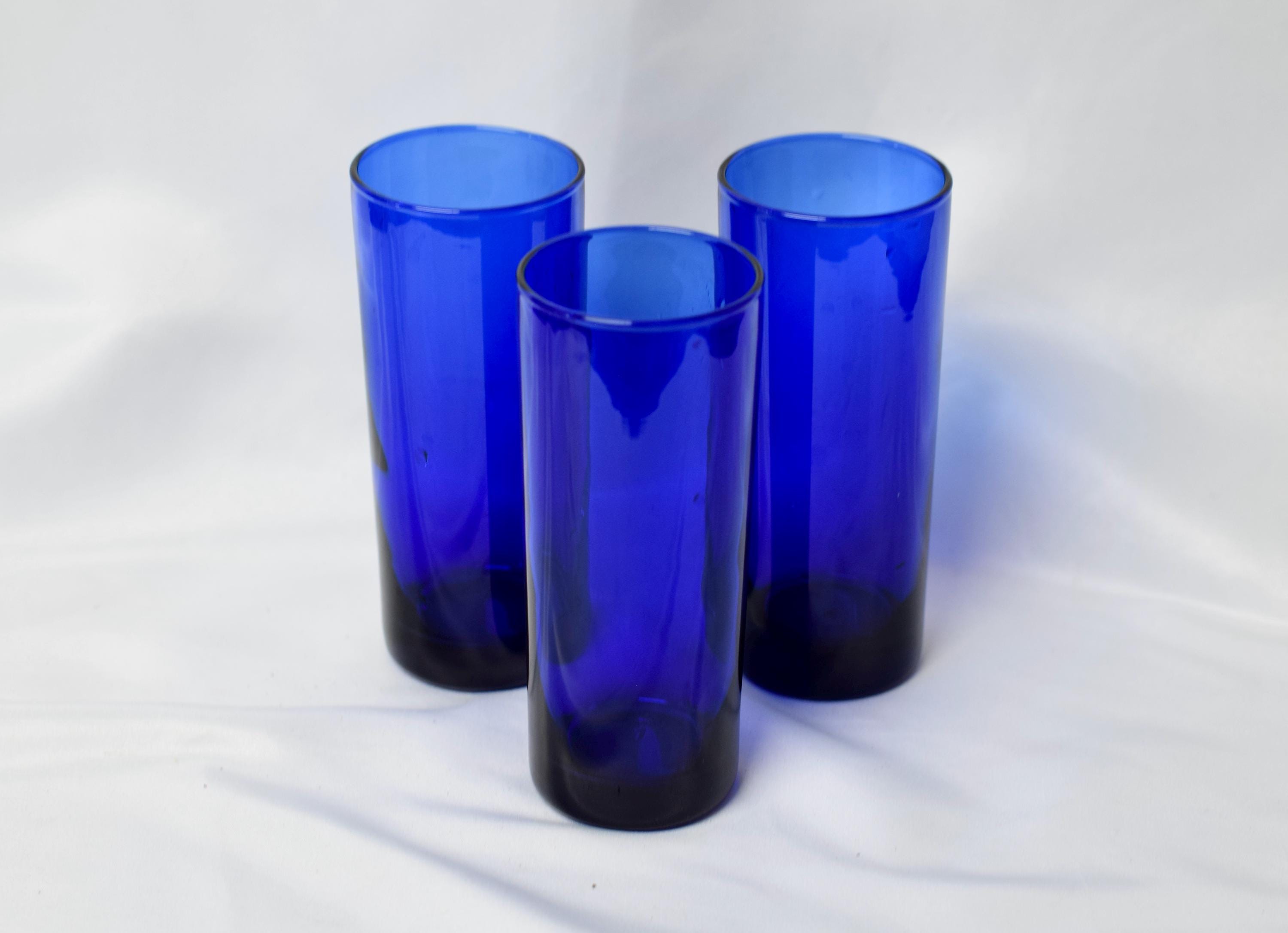 Cobalt Blue Tea Glass - Etsy