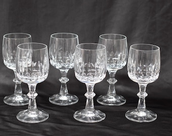 Schott Zwiesel Cut Crystal Wine Glasses - Set of 6 Vintage Goblets