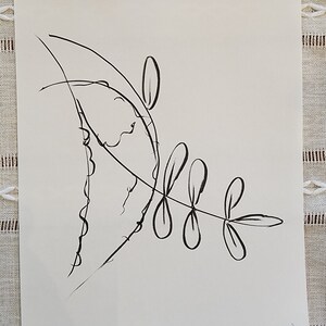 Potato Plant Original Line Drawing