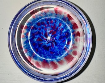 Vintage Kerry Glass Ireland Hand Blown Tea Light Candle Holder