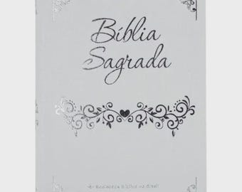 Bíblia Sagrada de Casamento Personalizada / Presente para Noivos / Bíblia para União Matrimonial / Nomes em Foil / Wedding Bible Gift