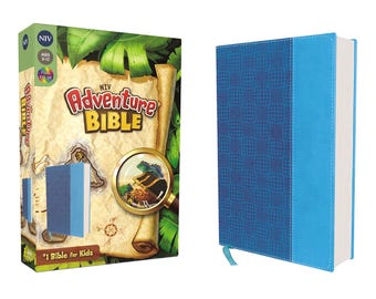 Personalized NIV Adventure Bible for Kids | Custom Engraved Name | Boys | Blue |