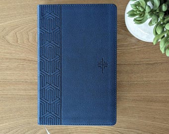 Personalized NLT Premium Gift Bible  | Navy Blue | Red Letter Bible
