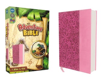 Personalized NIV Adventure Bible for Kids | Custom Engraved Name | Girls | Pink |