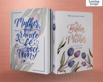 Biblia de estudio personalizada para mujeres en portugués / Edición NAA