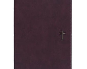 Personalized NLT Devotional Bible for Men | Walnut Brown Faux Leather, Foil Engraved