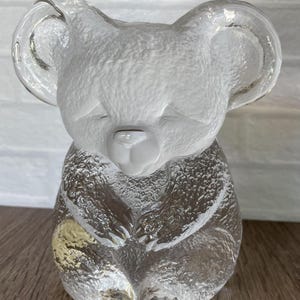 Royal Krona Full Lead Crystal Koala Bear made in Sweden Collectible Paperweight