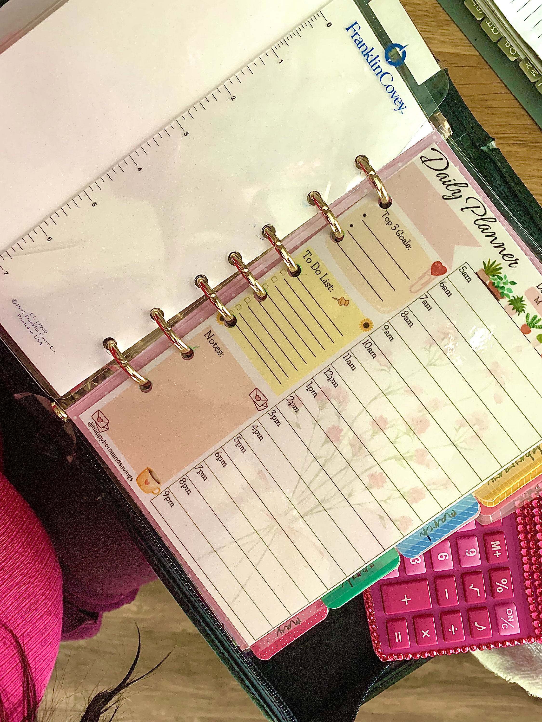 Franklin Covey Classic Plannerdaily Planner Laminated5pack Etsy