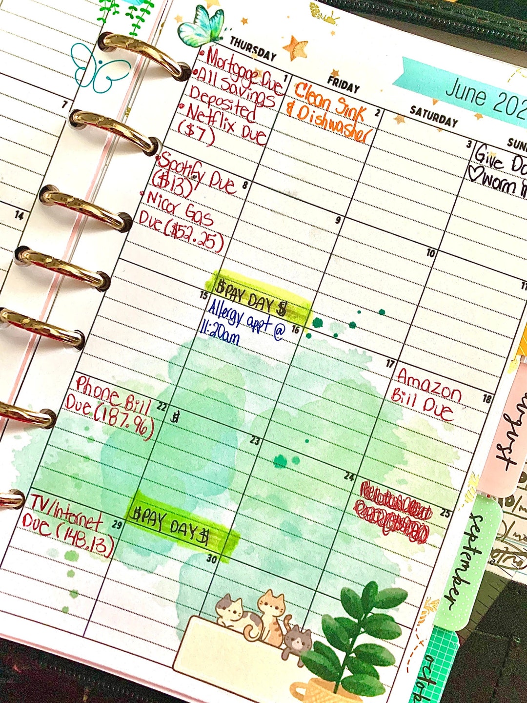 Franklin Covey Classic Binder Monthly Calendar Planner Pages 2023-2024 ...