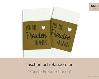 25x Taschentücher-Banderolen | Für die Freudentränen