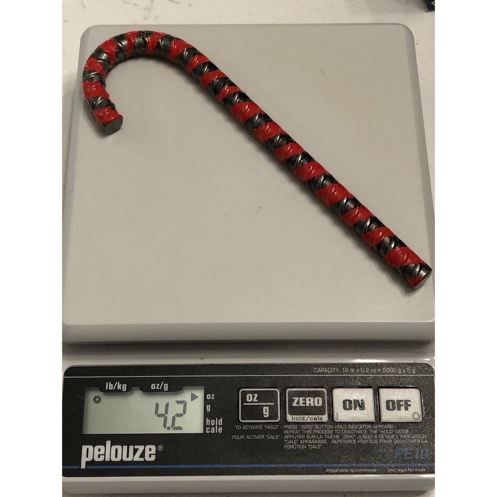 Iron Art Hand Bent Rebar Ornament Christmas Metal Candy Cane Etsy