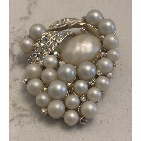 Vintage Baroque Pearl Gold Tone AB Aurora Boreali… - image 8