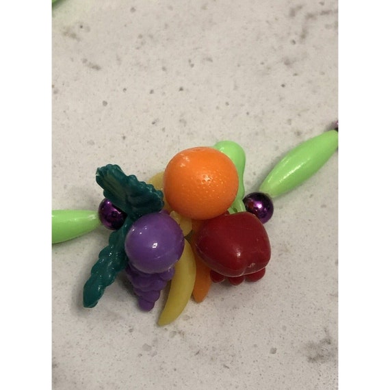 2 VTG Plastic Fruit Salad Carmen Miranda Necklace… - image 4