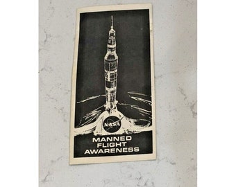 Vintage NASA Manned Flight Awareness Lunar Mission Space Brochure 1960s Ephemera