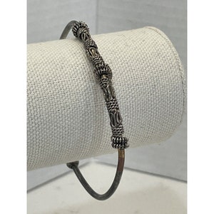 Silver Tone Etruscan Cuff Bangle Bracelet Bohemian Retro Chic Steampunk Goth