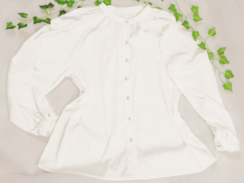 White Long Sleeve Button Up Shirt Women