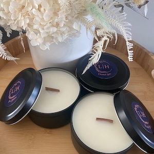Premium 285g Candle Tin Matte Black, Scented Candle, Multiple Fragrances - Hand-Made in Country New South Wales