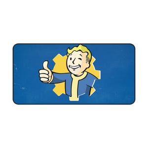 Vault Fallout Mat Vault Boy Inspired Thumbs up Desk Mat | Gaming Mousepad, Fallout ...