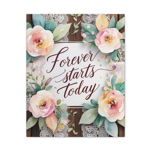 Floral Motivational Canvas Art: Inspirational Home Decor
