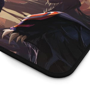 Tappetino da scrivania per giochi con scena di battaglia fantasy / Tappetino per mouse da gioco oversize, personaggi in stile anime immagine 4