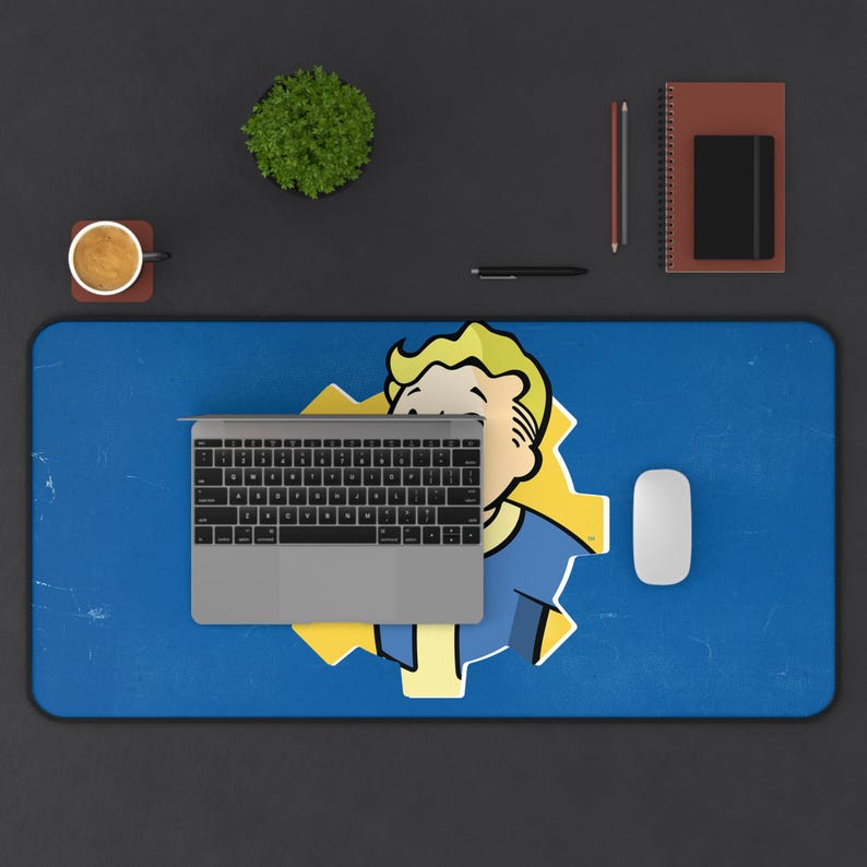 Vault Fallout Mat Vault Boy Inspired Thumbs up Desk Mat | Gaming Mousepad, Fallout ...