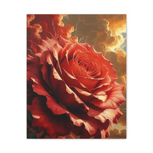 Stunning Floral Canvas Art Print, Rose Artwork for Home Decor, Gift for Mother's Day, Birthday Wall Art, Stretched Canvas