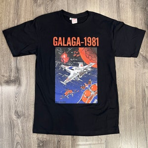 Japan Galaga 1981 Game T-Shirt, Japanese Galaga Arcade Graphic design Tee for Men and Women