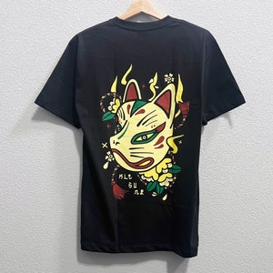 Japan T-Shirt, Japanese Kitsune Cat Graphic design Tee for Men and Women