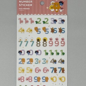 Kakao Freunde Zahlen Sticker - Little Friends (2 Stück)