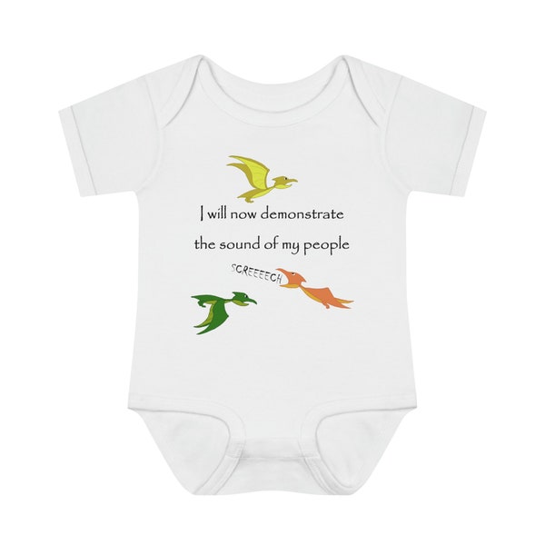 Funny Pterodactyl Infant Baby Onesie / Humor / Baby Shower Gift / Sarcastic Gift / Cute Dino / Funny